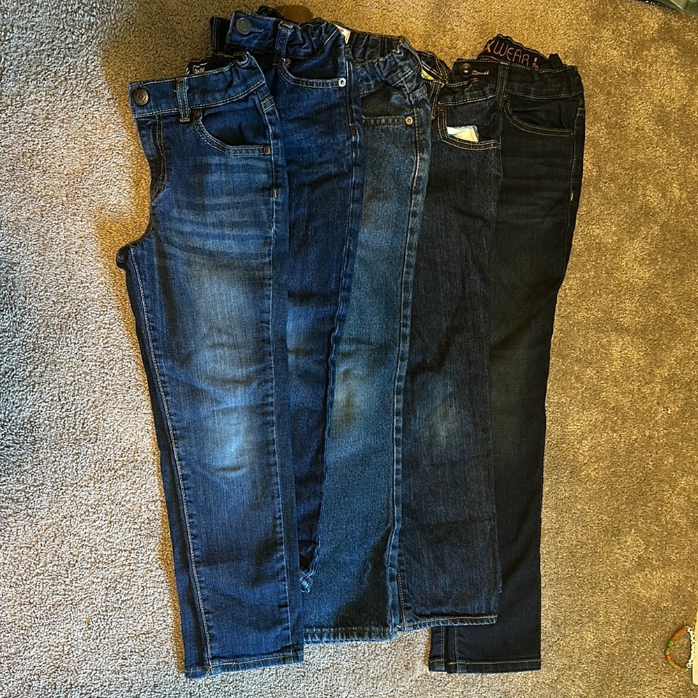 Lot of 5 boys jeans size 6-8 name brands